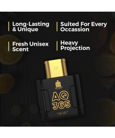 Adil.Qadri's AQ 365 Perfume for Men & Women | Long-Lasting French & Fruity Eau De Parfum | Invigorating Citrus Aquatic & Floral Fragrance with Raspberry Lemon Jasmine Amber Musk | 100ml - Buy Online on GoSupps.com