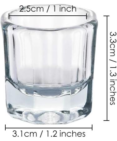 SCSpecial Dappen Dish 2 Pieces Acrylic Liquid Powder Crystal Glass Cups for Nail Art Multipurpose Glassware for Nail Art Salon Acrylic Nail Tools - Buy Online on GoSupps.com