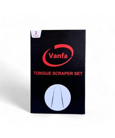 Tongue Scraper for Adults with Cases 2-Pack Stainless Steel Reduce Bad Breath Tongue Scrubber Easy to Use Tongue Cleaner for Oral Care & Hygiene Item: #79020 Tongue Scraper Set Item: #79020