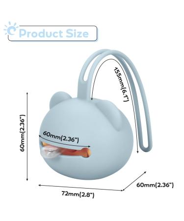 Buy Airfish BPA-Free Baby Bear Silicone Pacifier Box - Travel & Storage Solution for Girls - Safely Holds Pacifiers - Perfect for Baby Essentials - Buy Online on GoSupps.com