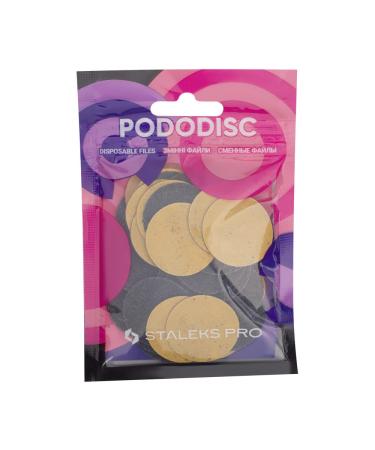 VJ STALEKS PRO Pododisc Refill 50 Disposable Pedicure Stickers (Rugosity - 80) PDF-25-80 pedicure dry skin cracked feet soles heel caluses dead skin hard skin callus remover scrubber
