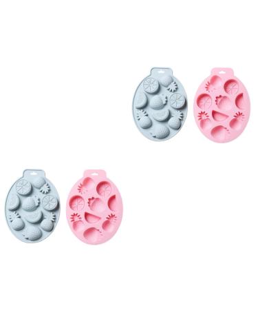 Milisten 4 Pcs Ice Cube Mold Kids Stencils Wedding Stencils Creative Molds Non-Stick Molds Silicone Molds Candle Molds Mini Candle Silicone Soap Molds Silicone DIY Mold Cake Mold Strawberry 22.7x17.1cmx2pcs As Shownx2pcs