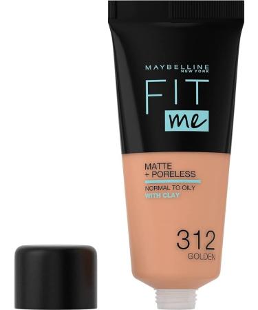 Maybelline Fit Me Matte & Poreless Foundation 312 Golden 30ml - Pack of 1 - Buy Online on GoSupps.com