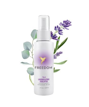 Freedom Shower Mist Spray - Natural Aromatherapy Spritz for Sauna - at Home Spa Experience - Lasts Up to 100 Showers Vegan Aluminum-Free (2 fl oz Pure Lavender Eucalyptus) Lavender 2 Fl Oz (Pack of 1)