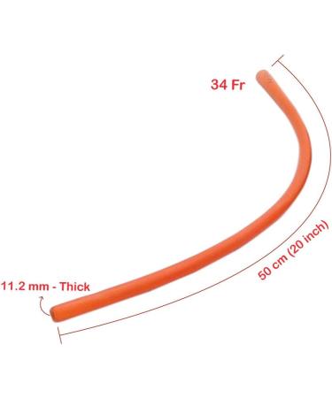 HealthAndYoga(TM) Rubber Colon Tube 34 FR - Open End for Colon Cleansing - Buy Online on GoSupps.com