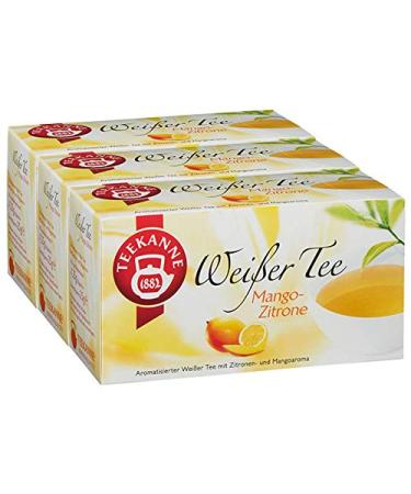 3x Teekanne (Wei er Tee Mango-Zitrone) white tea mango-citrus (each box 20 tea bags)