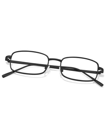 TJUTR Fashion Clear Glasses Non Prescription Fake Glasses for Women Blue Light Blocking Rectangle Metal Glasses Frame TB8733-V8