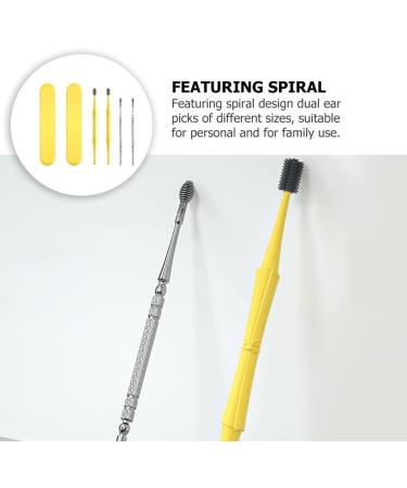 DOITOOL 12pcs Earwax Removal Kit - Stainless Steel Ear Cleaning Curette Set for Men and Women - Double Sided Spoon Design - Assorted Colors - 12x0.5cm - Buy Online on GoSupps.com