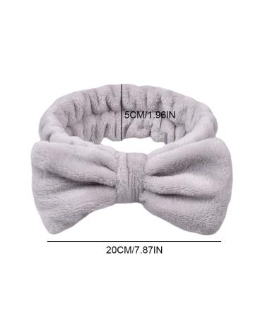 Androxeda Spa Headband Bowknot | Coral Fleece Elastic Hair Band for Makeup Shower & Skincare | Ideal for Women & Girls - Buy Online on GoSupps.com