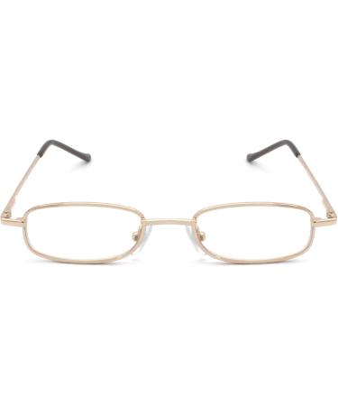 Lightweight Portable Metal Reading Glasses 2pk - 1.0 Diopters Gold | Pocket Case | For Men & Women - International Shipping Available - Buy Online on GoSupps.com