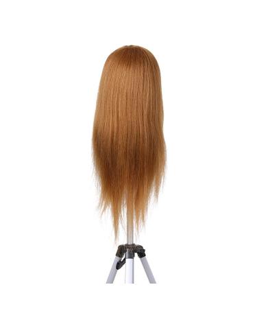 FESJOY hairdresser training exercise head shop window doll head real hair cosmetics puppet head puppet head exercise head blonde window doll head