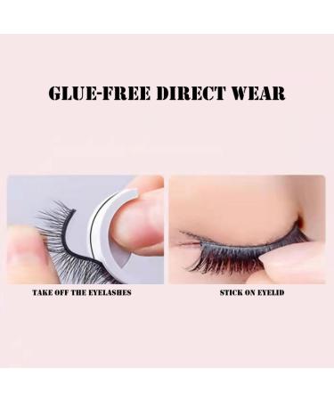 reusable eyelashes Self Adhesive Eyelashes Reusable Waterproof Fake Eyelashes Natural Realistic Fluffy Lashes 2Pair - Buy Online on GoSupps.com