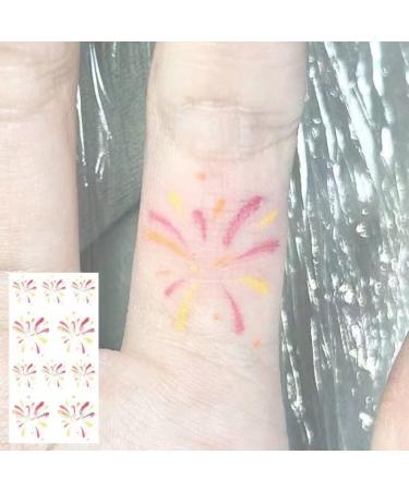 Fireworks Line Waterproof Temporary Tattoo Sticker - Multicolor Fantasy Butterfly Design - Buy Online on GoSupps.com