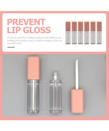 Lurrose 6-Pack Empty Lip Gloss Tubes - Transparent Cosmetic Sample Bottles for Lipstick & Eyelashes | Ideal for DIY Beauty & Travel - Buy Online on GoSupps.com