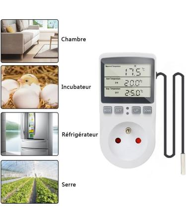 KT3100 Digital Thermostat & Temperature Controller - 230V 16A Socket | Ideal for Greenhouses Reptiles Terrariums & Home Use - Buy Online on GoSupps.com