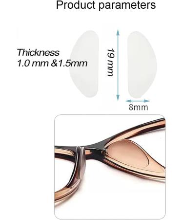 Jitnga 10 Pairs Non-Slip Nose Pads for Glasses | Self-Adhesive Silicone with Micro-Textured Fibers - International Shipping Available - Buy Online on GoSupps.com