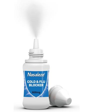 Nasaleze Cold & Flu Blocker - Peppermint Flavour Powder Nasal Spray | 30-Days Supply - 800mg | Cold and Flu Prevention - Buy Online on GoSupps.com