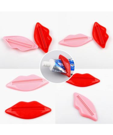 AKOAK 2 Pcs Fun Lips Plastic Toothpaste Squeezer Toothpaste Bathroom Accessories Supplies Random Colors - Buy Online on GoSupps.com