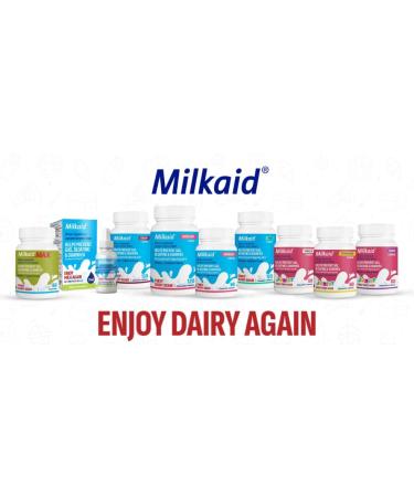 Milkaid Chewable Tablets & Max Capsules Bundle | Lactase Enzyme for Lactose Intolerance | Fast Acting Dairy Digestive Supplement | 120 Chewable Tablets & 60 Capsules - Buy Online on GoSupps.com