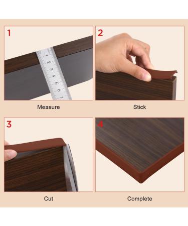 flintronic 3m*12mm U-Shape Flexible Furniture Edge Banding Baby Safty Baby Edge Protector Self Adhesive TPE Wood Edging Tape DIY Furniture Edge Trim for Table Cabinet Furniture Restoration Brown 3m*12mm - Buy Online on GoSupps.com