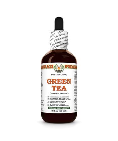 Green Tea (Camellia Sinensis) Dry Leaf Glycerite Made in Hawaii All Natural Vegan Lab Tested Alcohol-Free Liquid Extract - 2 fl.oz 2 Fl Oz (Pack of 1)