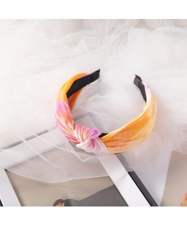 Women's & Girls Velvet Knot Headbands - Tie Dye Wide Turban Hair Accessories 3 Pack - Buy Online on GoSupps.com