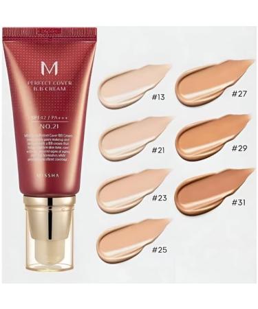 Missha M Perfect Cover BB Cream EX SPF42 PA+++ 50 ml No.25: High Coverage BB Cream with Sun Protection for a Natural and Even Finish. - Buy Online on GoSupps.com