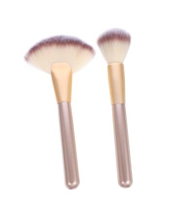 Beavorty 3 Sets Makeup Brush Face Makeup Brush Applicator Facial Facial Tools Fan Makeup Brush Cosmetic Brush Blush Corrugated Silk Nylon Wool Woman Sponge Highlight