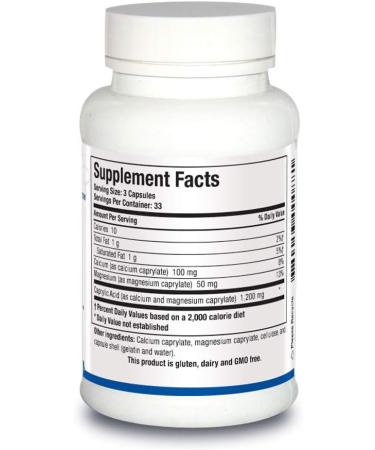 Biotics Research Caprin Caprylic Acid 1200mg - Gastrointestinal Support with Calcium & Magnesium for Gut Microbial Balance - 100 Caps - Buy Online on GoSupps.com