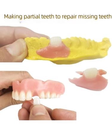 DIY Denture Kit - Top & Bottom Fake Teeth with Comfort Fit for Everyday Use Natural-Looking Emergency Replacement Solution - Buy Online on GoSupps.com