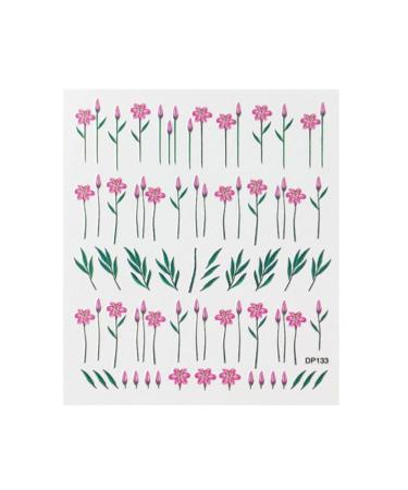 Hot DIY Manicure Nail Art Decoration Summer Blossom Flowers Leaves Nail Sticker 3D Decals Rose Branch Designs(DP-135) (DP)