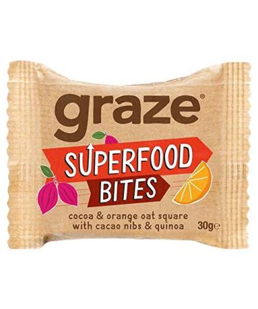 Graze 6x Grazer Le Cacao & Flapjack Orange with Quinoa and Super Cacao Seeds 30G