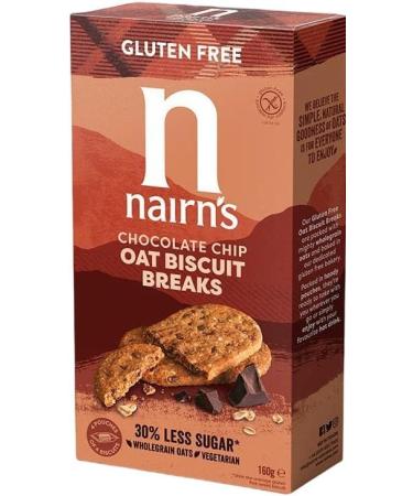 Nairn's PICK ANY 6 Gluten Free & Non Gluten Free Oat Biscuits. Flavours inc. Chocolate chip cheese fruit and seed Stem Ginger Mixed Berries Salted Caramel Apple & Cinnamon Chunky Etc. 0.16 kg  - Buy Online on GoSupps.com