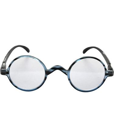 Reducblu Reading Glasses with Spring Hinge - Unisex Professor Style Round Readers 1.0 Diopters - Buy Online on GoSupps.com