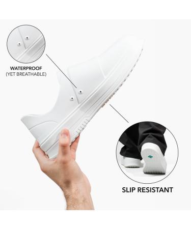 Gales Frontline Nurse Shoes - Lightweight & Slip-Resistant Work Sneakers for Women and Men - Waterproof & Easy to Clean - Size 8 Women/6 Men - White - Buy Online on GoSupps.com