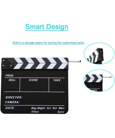 Movie Directors Clapperboard Set with Magnetic Eraser and Pens - Black - Buy Online on GoSupps.com