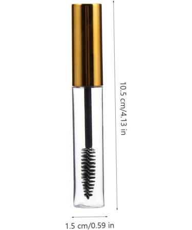 Outanaya 10pcs Mascara Bottle Eyelash Brush Tube Holder Lash Containers Portable Bottle Golden Plastic - Buy Online on GoSupps.com