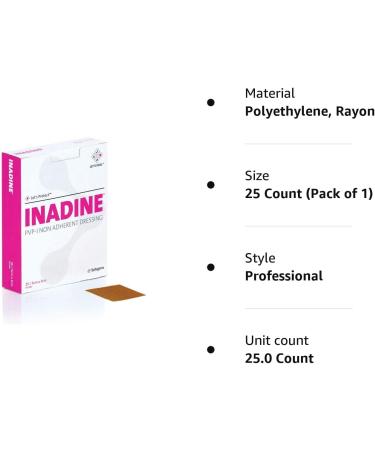 Inadine 5cm x 5cm Dressing (Pack of 25) - 25 Count | Top Quality Wound Care Product - Buy Online on GoSupps.com