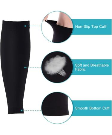 Yosoo Health Gear Calf Compression Socks - 20-30mmHg Graduated Compression Sleeves for Shin Splint, Varicose Vein, Edema - Unisex XXX-Large Black - Buy Online on GoSupps.com
