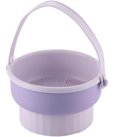 Sharplace Makeup Brush Cleaner Cleaning Tool for Brushes Portable Washing Tool Washing Cosmetic Brushes Cleaner with Holder Violet - Buy Online on GoSupps.com