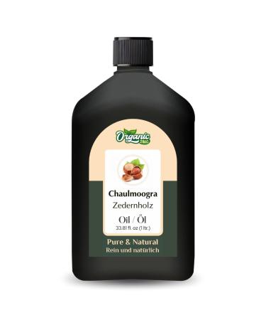 ORGANIC ZING Organic Zing Chaulmoogra (Hydnocarpus Wightianus) Oil | Pure & Natural Carrier Oil for Skincare & Hair Care & Massage 1000 ml