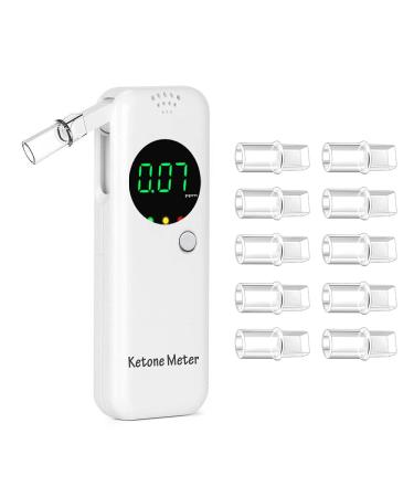 Ketonsis Breath Analyzer Portable Digital Breath Ketone Meter with 10pcs Replaceable Mouthpieces