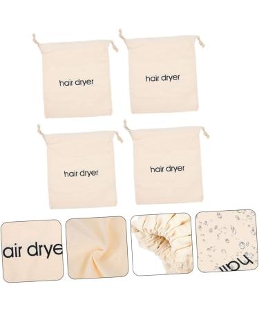FOYTOKI 4pcs Hair Dryer Storage Bag Canvas Cosmetic Bag Hair Bag Hair Dryer Holders Hairdryer Fabric Beige 33x30cm Beige - Buy Online on GoSupps.com