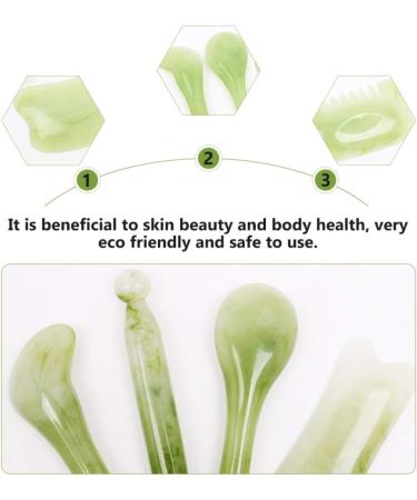 Milists 7-Piece Face Scraping Board Set - Anti-Fold Body Massage & Facial Stone Device for Men & Women - Light Green - Buy Online on GoSupps.com