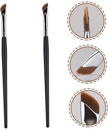 Healeved 2pcs Eyebrow Brush Flat Concealer Brush Makeup Supplies Makeup Brush Wand Flat Makeup Brush Angled Brow Brush Thin Eyeliner Brush Angled Makeup Brush Angled Concealer Brush - Buy Online on GoSupps.com