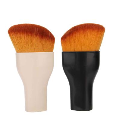 Tyenaza 2Pcs Cosmetic Brush Soft Dense Hair Loose Powder Blush Brush Makeup Tool