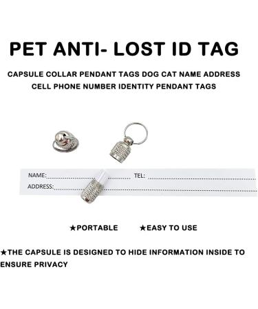 Copper Bell for Small Pet Collar 0.7 inch Bell for Cats and Little Dogs Collar Bell TrackerNoise NOT Loud Come with Silver Pet Anti-Lost ID Pendant Tags (2Set) - Buy Online on GoSupps.com