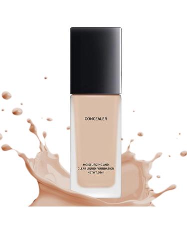 Complexion Foundation for Mature Women 30ml Anti-Perspirant Matte Soft Natural Beauty Long-Lasting Liquid Concealer Makeup for Daily Wear Travel Dates Work Parties Business