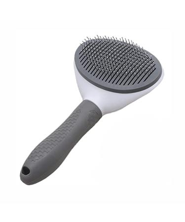 Secwell Pets Cat Brush Hair Remover Dog Brush with Cleaning Button Fur Brush for Long Hair and Short Hair Gray - Buy Online on GoSupps.com