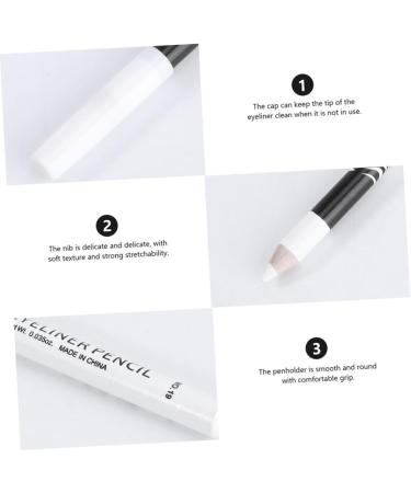 PLAFOPE 24pcs Eyeliner Pencil Brown Liquid Eyeliner Eye Makeup Drawing Pen Eye Liner Pen Wooden Pole White - Buy Online on GoSupps.com